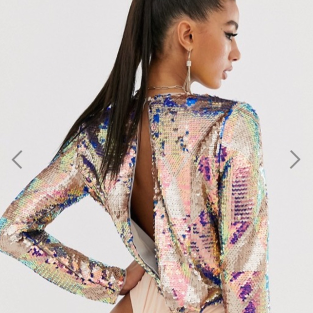Multicolor sequin body suit - Picture 2 of 6